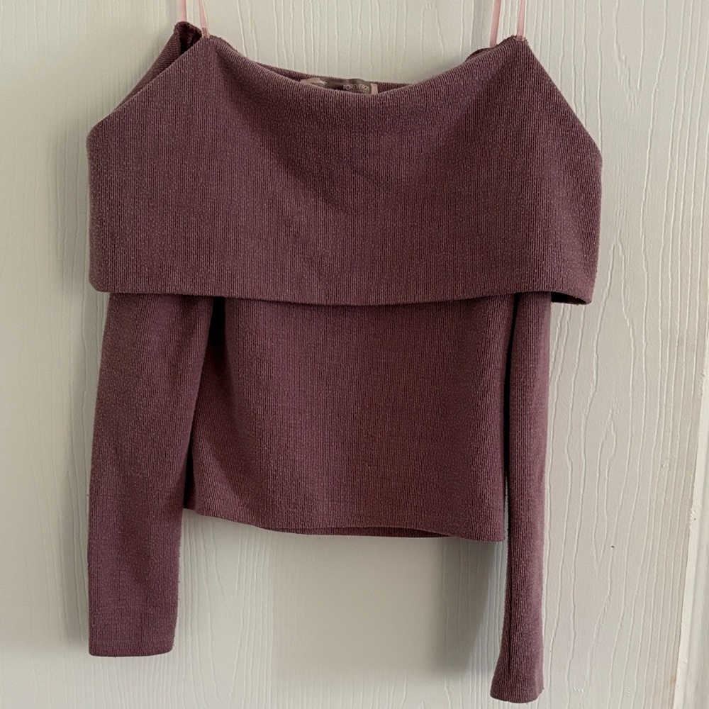 Forever 21 Off-Shoulder Plum Sweater